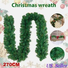 USA Perfect Holiday 9FT x 10" Colorado Pine Artificial Christmas Garland Green