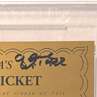 Gene Wilder Signed Willy Wonka's Golden Ticket PSA DNA Graded GEM