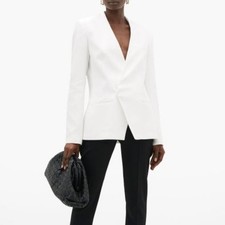 Haider Ackermann Single Breasted White Blazer