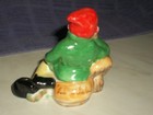 Vintage Signed Irish Leprechaun Good Luck Charm Leaning On A Mushroom Figurine — photo 2