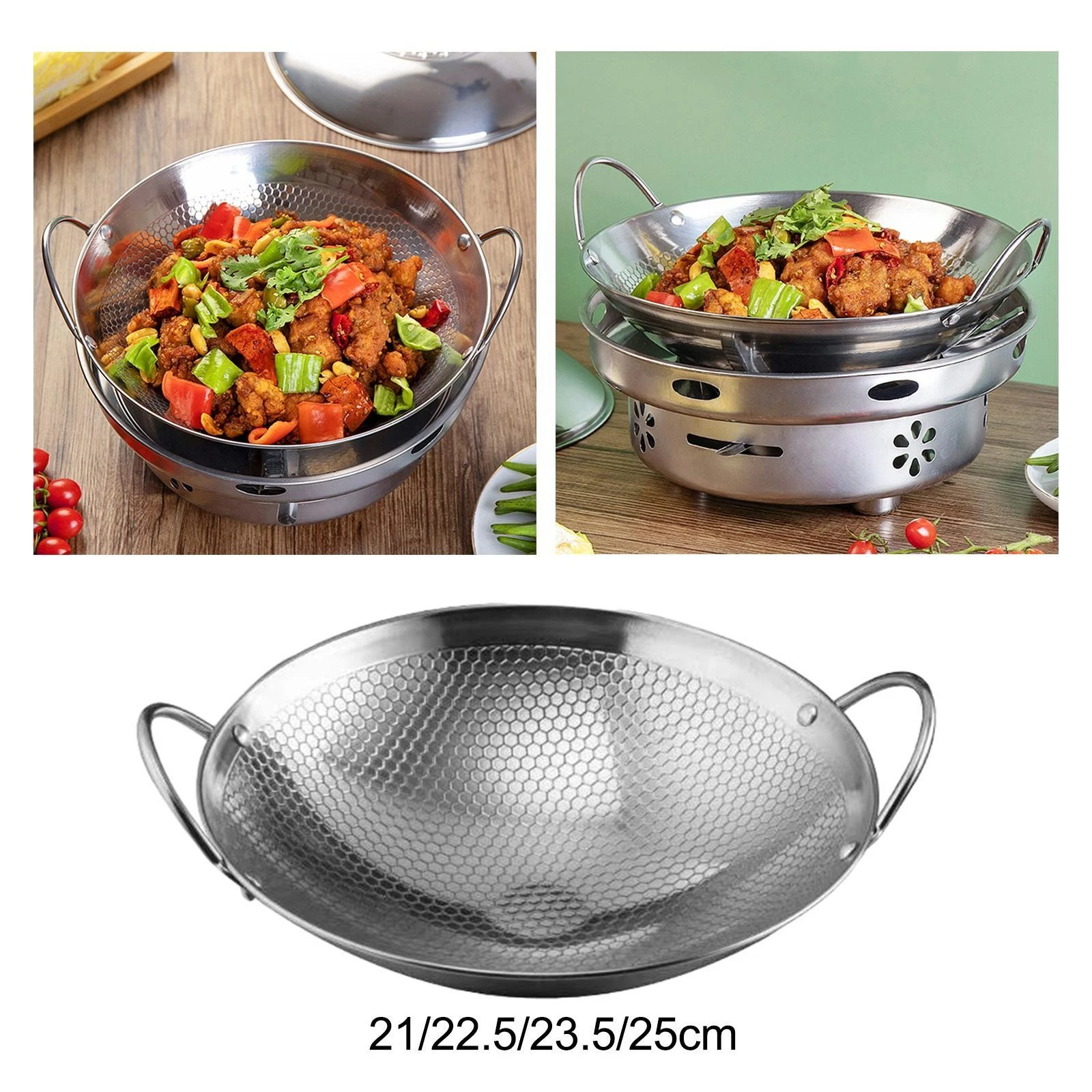 Double Ear Wok Pot Deep Frying Pan Conduction Drawing Wok Cookware Chinese Wok
Opens in a new window