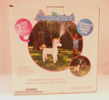 PoolCandy Inflatable Unicorn Sprinkler Over 3 Feet Tall, Simple Set Up NEW 