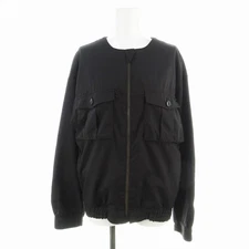 Iroquois No-Collar Zip Jacket Work Style Black S