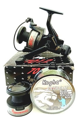 Angelrolle Browning 7012 Neu mit 2 x Spulen + neue 6lb Schnur 1100m Karpfengerät