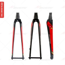 Forcella anteriore freno a disco passante carbonio bici strada tubo conico tondo 700x25c forcella