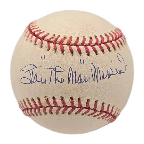Stan Musial Autographed Rawlings Major League Baseball Stan The Man Musial U56