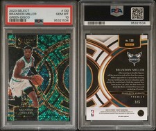 2023-24 Panini Select Brandon Miller Rookie Premier Green Disco Prizm 3/5 PSA 10
