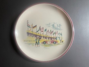 1960 Porsche Typ 718 RS Spyder Ulmer Keramik Serving Plate - MEGA RARE!!