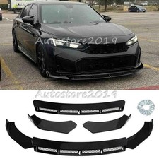 For Honda Civic Lx Ex Si Glossy Black Front Bumper Lip Spoiler Splitter Body Kit For Honda Civic Lx Ex Si Glossy Black Front Bumper Lip Spoiler Splitter Body Kit