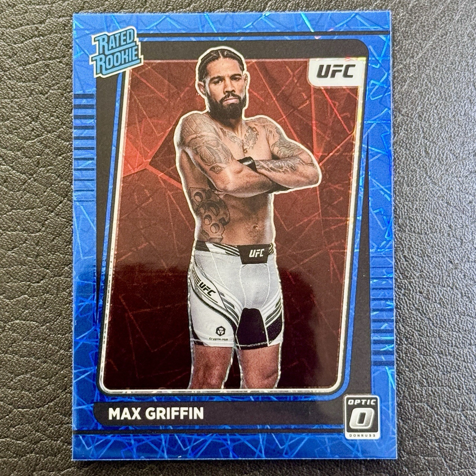 Max Griffin 2022 Panini Donruss Optic UFC Rated Rookie #119 Blue Velocity Prizm