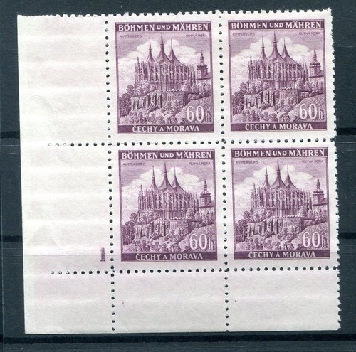 Bohemia 27 PlNr 1 PLATE NUMBERS ** MNH MINT NEVER HINGED (77472