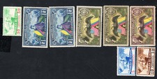 Francobolli Ecuador 1935-38 Mi#341-343+389+396+400 MH