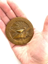 Vintage American Legion School Award Bronze Medal 3” Large Heavy Medallion 