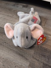 TY Beanie Baby Retired Righty The Elephant 1996 With Tags
