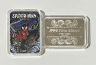 Marvel Spider Man Returns 1 Oz .999 Fine SILVER Color Art Bar COA 100 Minted