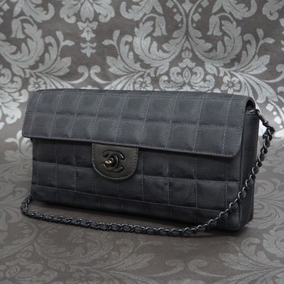 CHANEL New Travel Line Nylon Chain Shoulder Bag #2710 Rise-on | eBay