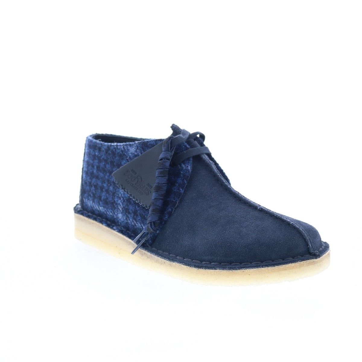 Clarks Desert Trek 26183779 Mens Blue Suede Oxfords & Lace Ups
