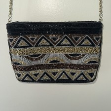 Delill Vintage Beaded Highly Embellished Evening Bag Clutch Purse Made In Macau
