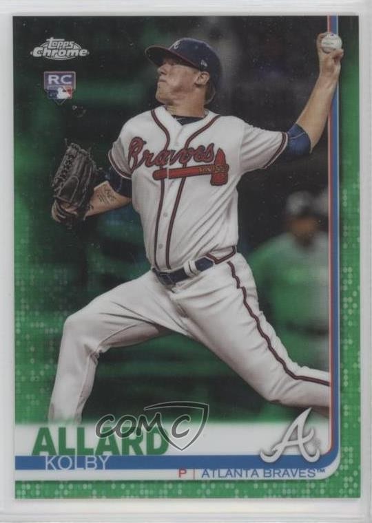 2019 Topps Chrome Green Refractor 38/99 Kolby Allard #99 8k4