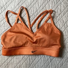Nike Dri-Fit Women's Sports Bra Size Medium M Burnt Rust Orange