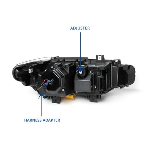 For 12-16 BMW F30 F31 3 Series U-Halo LED Signal Projector Headlight Lamp Chrome - Picture 3 of 10