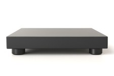 HiFi Gerätebasis schwarz - 25x25 cm - Füsse schwarz - audio-IN -bASE_black25B-