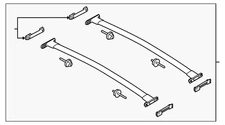 Genuine Ford Cross Bars 2 Piece Set BB5Z-7855100-AA