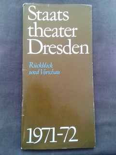 STAATSKAPELLE DRESDEN 1971 1972 DAVID OISTRAKH K KONDRASHIN PROGRAMME PROGRAM