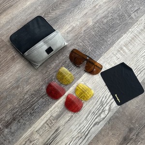 Remington Aviator Style Shooting Glasses 3 Lighting Adjustment Lens Set Case (6)