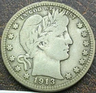 US 1913 Barber Quarter  **