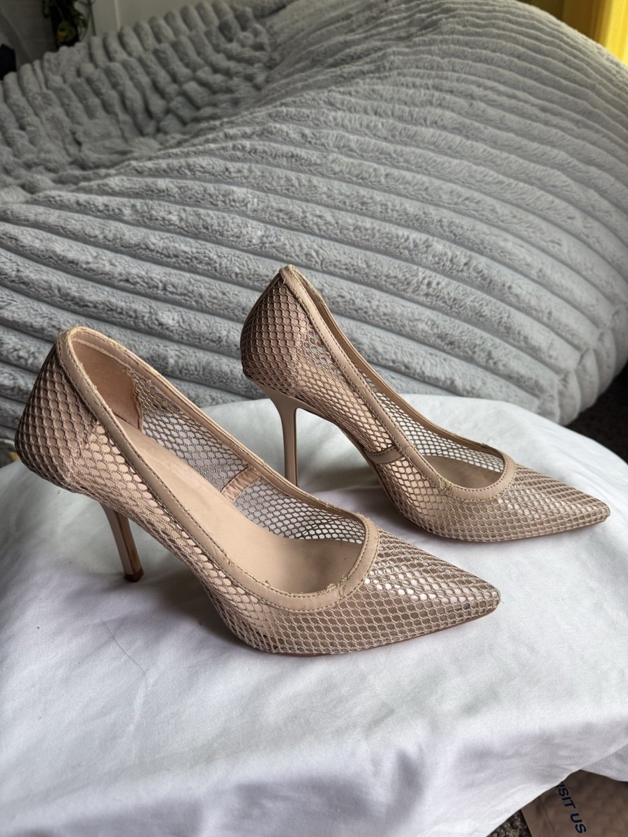 ALDO Monaco Women’s Beige Mesh Pointed Toe Stiletto Slip-On Pumps US 8 EU 38.5 View 3