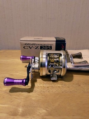 Daiwa Millionaire CV-Z 205 Baitcasting Reel Purple Handle Custom CV-Z205 Gold