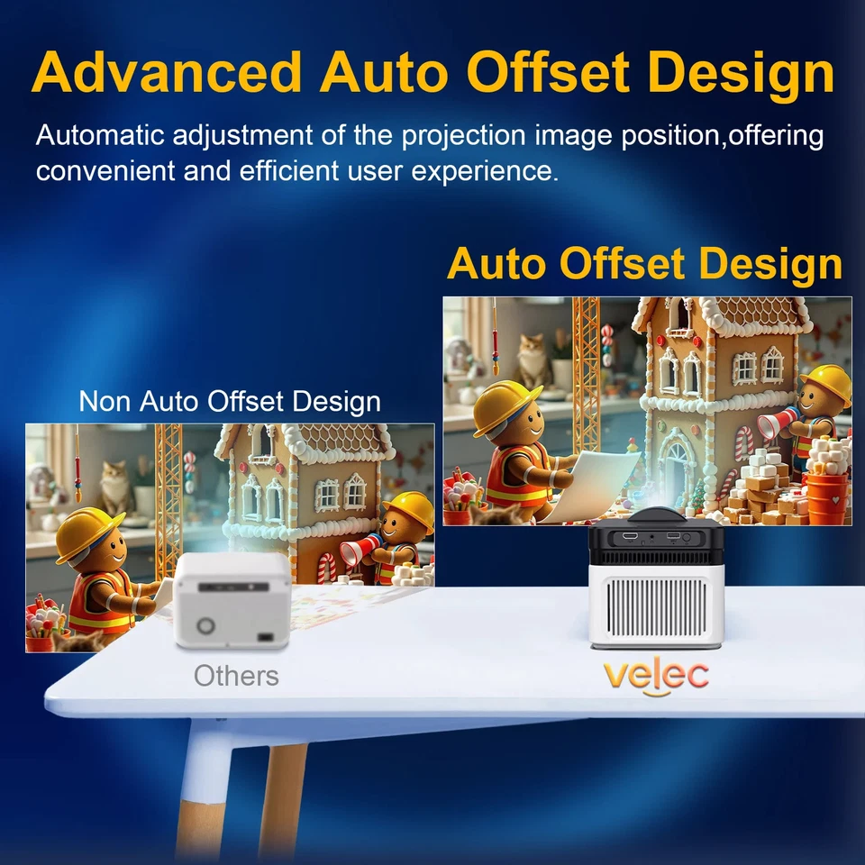 Projector 900ANSI Android 11 8K 4K HY450 BT5.4 WiFi6 Ultra Short Throw Auto - Image 4 of 4