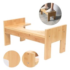 Wooden Bamboo Squatty Potty Squatting Toilet Poop Stool Bathroom Foot Rest Step