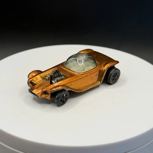 Vintage Hot Wheels Redline Beatnik Bandit Orange US Base - Nice Car!