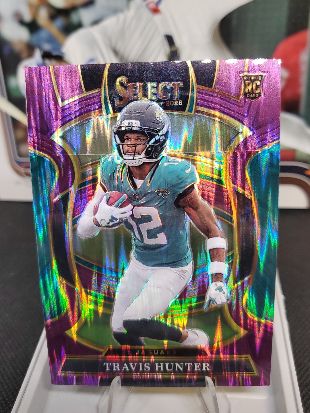 2025 Panini Select - Concourse Travis Hunter #28 Purple Shock Prizm /699 (RC)
