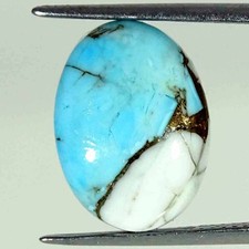06.20Cts Cotton Candy Pink Copper Turquoise Oval Cabochon Loose Gemstone