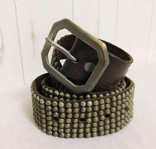 HTC Euro Studded Belt Hollywood Trading Company Military Leather i17023