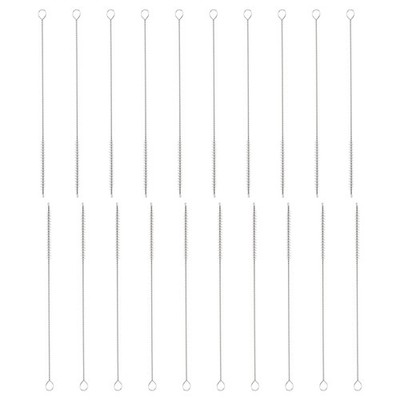 20Pcs Straw Cleaner Brush Set 8 Inch Length 5mm OD Nylon Bristles White