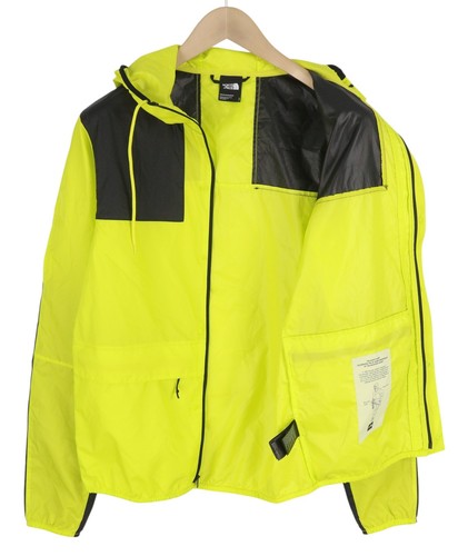 The North Face Mountain Uomo Giacca S Giallo Full Zip Cappuccio Logo Leggero - Foto 3 di 16