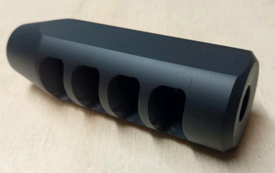 Muzzle Brake 5-8x24 TPI (or custom thread) - Cerakoted Steel BLACK