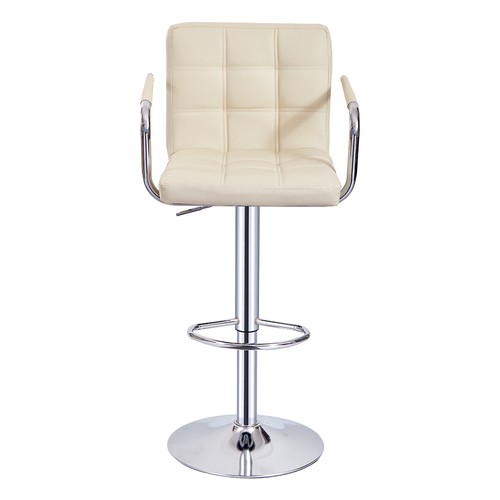 Faux Leather Barstool Chrome Base Stool Counter Height Stool Breakfast Bar Chair - Picture 61 of 172