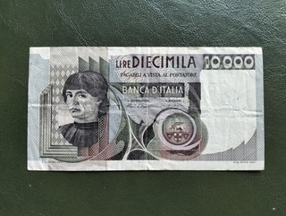 Banca d’Italia billet Italie 10 000 lire Europe années 1980