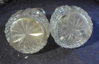 Cut glass salt and pepper shaker Anglo Irish cutting 4" — photo 3