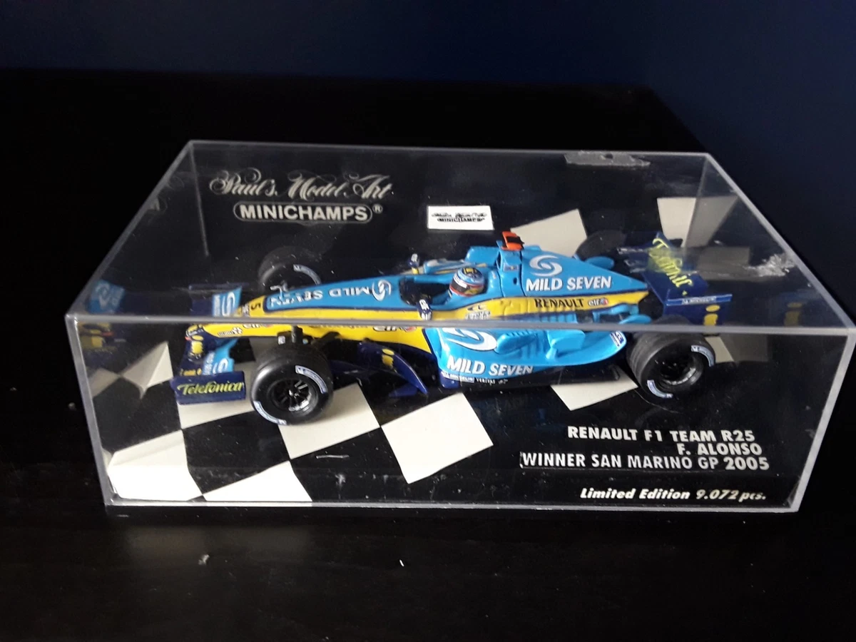 Minichamps Renault F1 R25 #14 Alonso, San Marino 2005, échelle 1/18