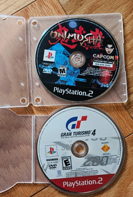 PS2 Onimusha Warlords and Gran Turismo 4 Disc Only Games