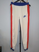 VTG Nike Women's S Polar Fleece Joggers Retro 80  s Red White Blue Tapered Leg