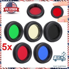 1.25"/31.7mm Telescope Eyepiece Lens Color Filter For Moon Nebula Planet Sun 5PC