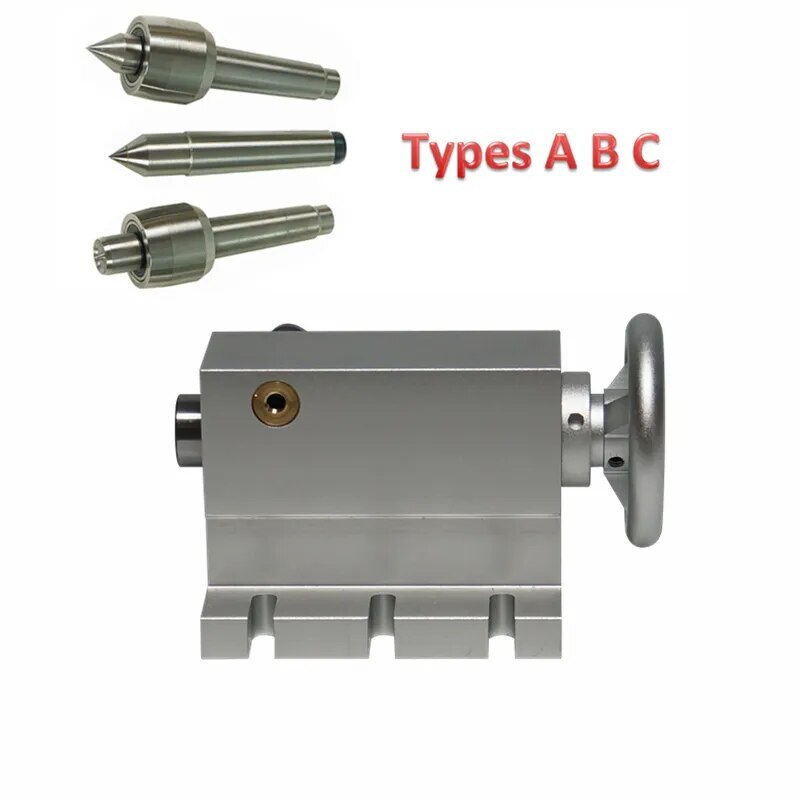 MT2 Activity Tailstock WIth 3 Heads Center Height 65mm CNC Router Lathe Machine