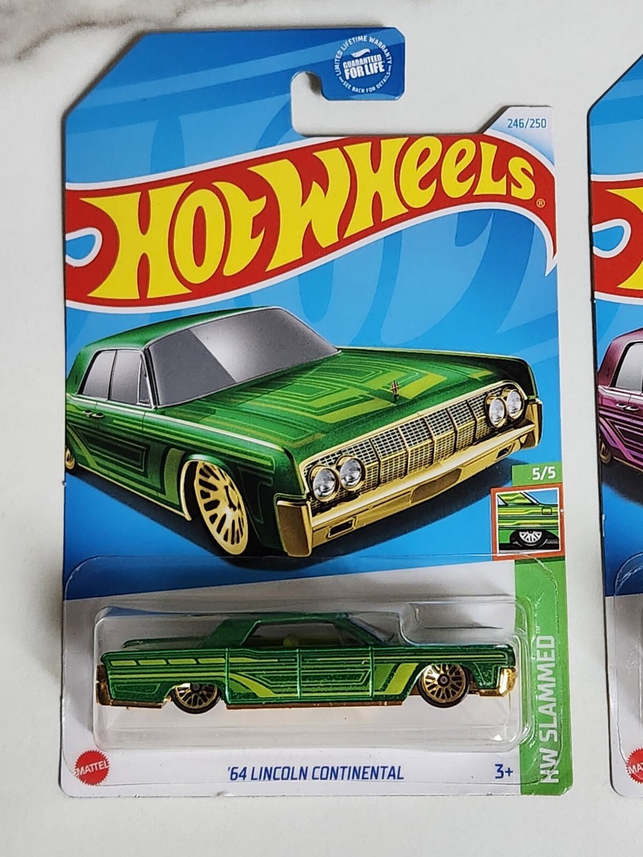 2) 2024 Hot Wheels 1964 Lincoln Continental Lowrider Green